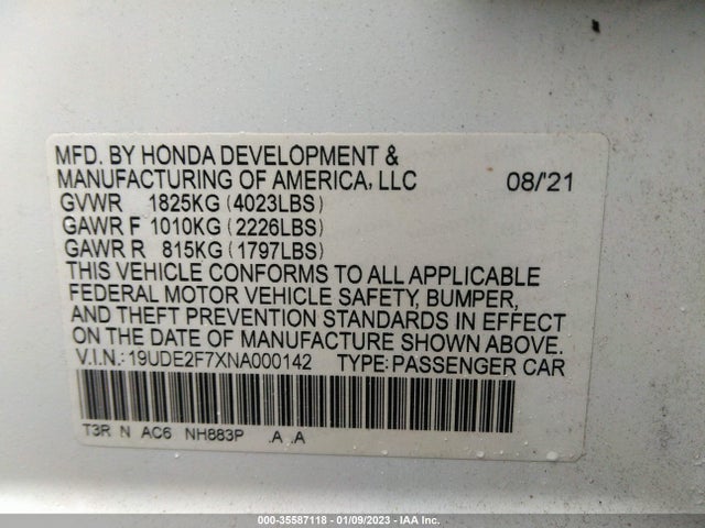 19UDE2F7XNA000142 Acura Ilx W/premium Package