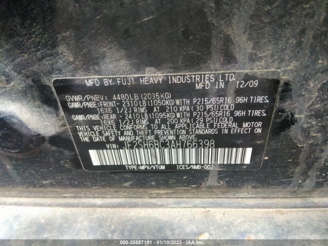 JF2SH6BC3AH766398 Subaru Forester 2.5x