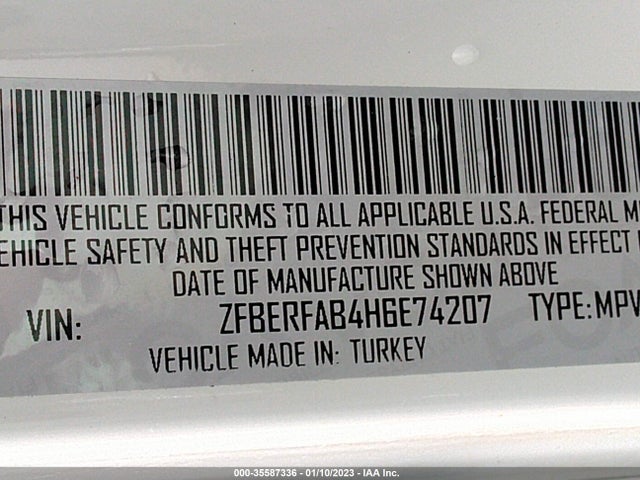 2017 Ram Promaster City, VIN: ZFBERFAB4H6E74207
