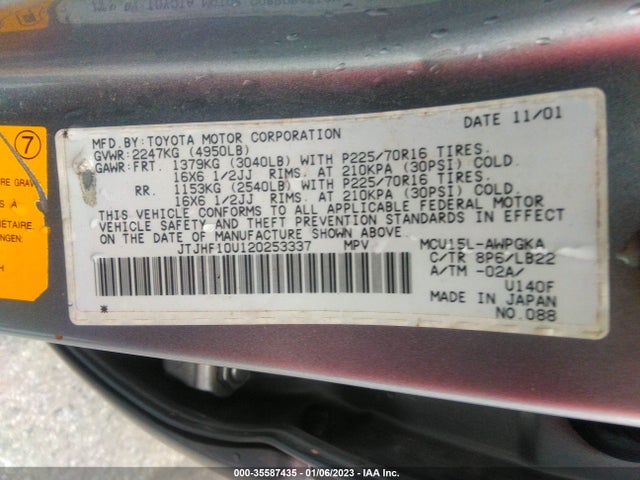 Lexus RX 300 2002 JTJHF10U120253337 Image 10