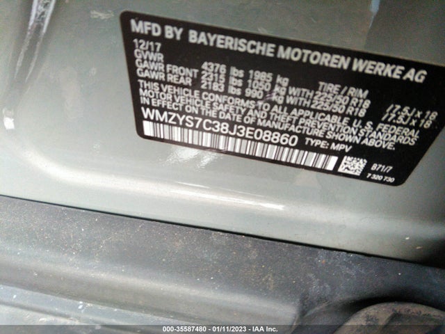 Mini Countryman Cooper 2018 WMZYS7C38J3E08860 Image 9