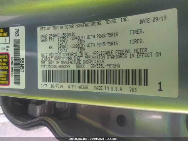 2020 Toyota Tacoma, VIN: 5TFAZ5CN8LX088189