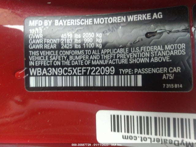 BMW 4 Series 428i Xdrive 2014 WBA3N9C5XEF722099 Image 10