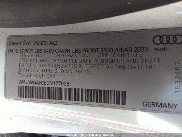 Audi A7 3.0 Premium Plus 2016 WAUWGAFC8GN177936 Image 9