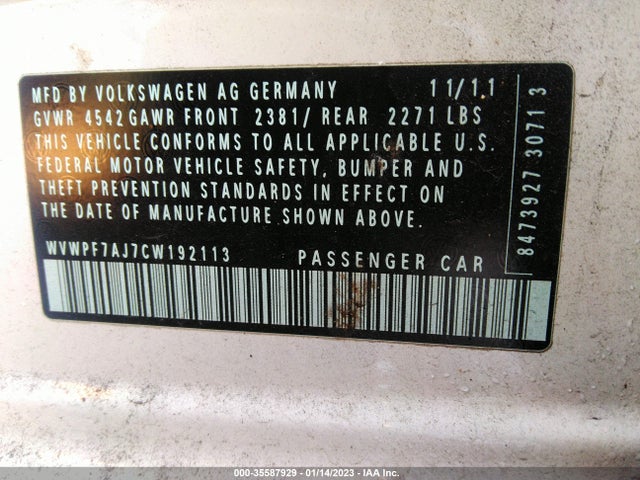 Volkswagen Golf R 2012 WVWPF7AJ7CW192113 Image 11