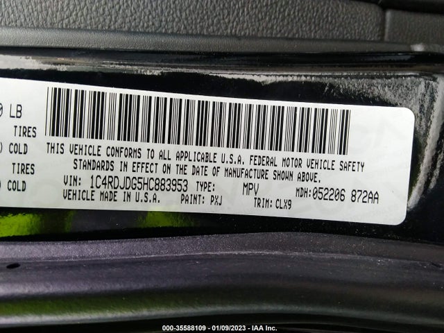 Dodge DURANGO GT 2017 1C4RDJDG5HC883953 Image 9