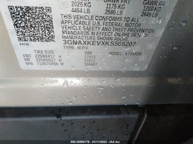 Chevrolet EQUINOX LT 2019 3GNAXKEVXKS505207 Image 14