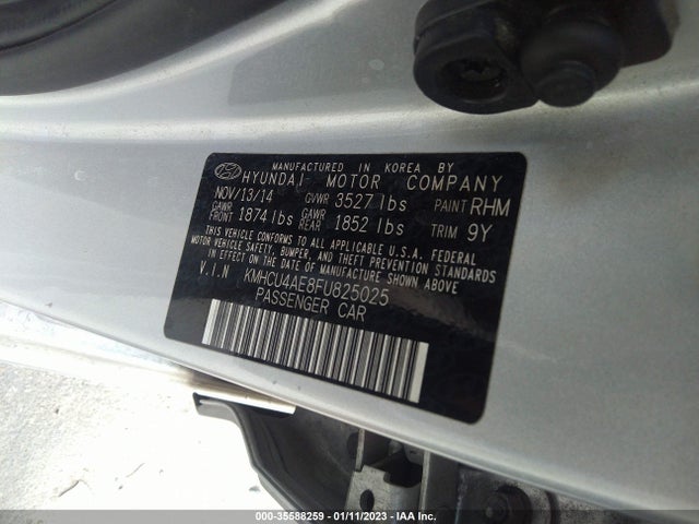 2015 HYUNDAI ACCENT GLS VIN: KMHCU4AE8FU825025