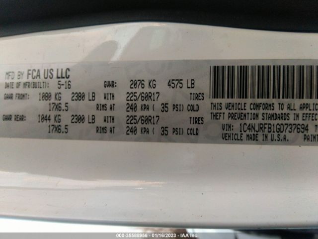 1C4NJRFB1GD737694 Jeep Patriot
