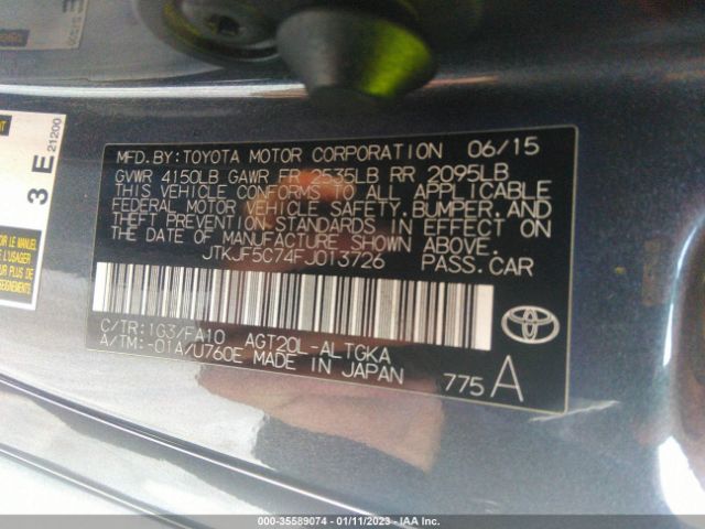 JTKJF5C74FJ013726 Scion TC