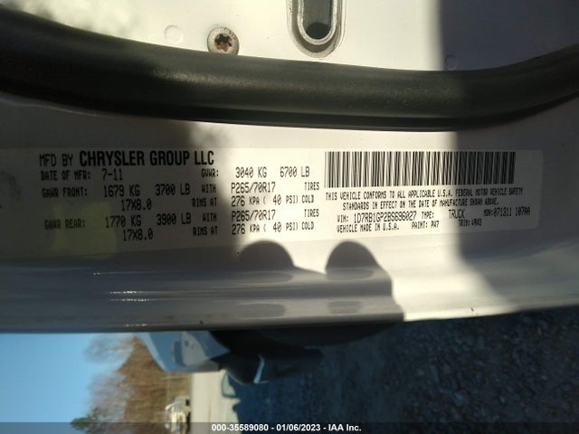 2011 RAM 1500 ST VIN: 1D7RB1GP2BS696027