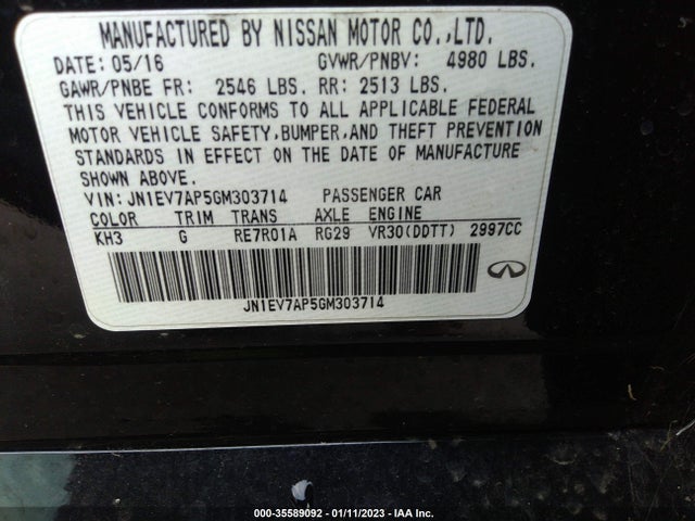 JN1EV7AP5GM303714 Infiniti Q50 3.0t Premium