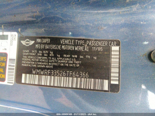 WMWRF33526TF64366 Mini Cooper