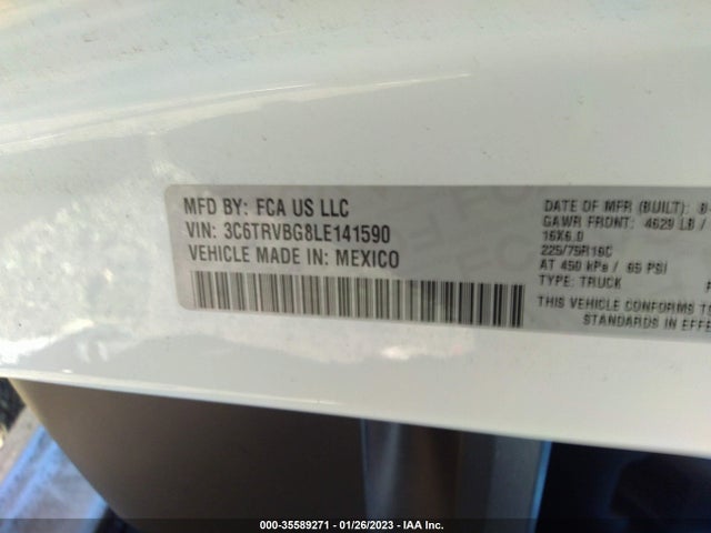 2020 Ram Promaster, VIN: 3C6TRVBG8LE141590