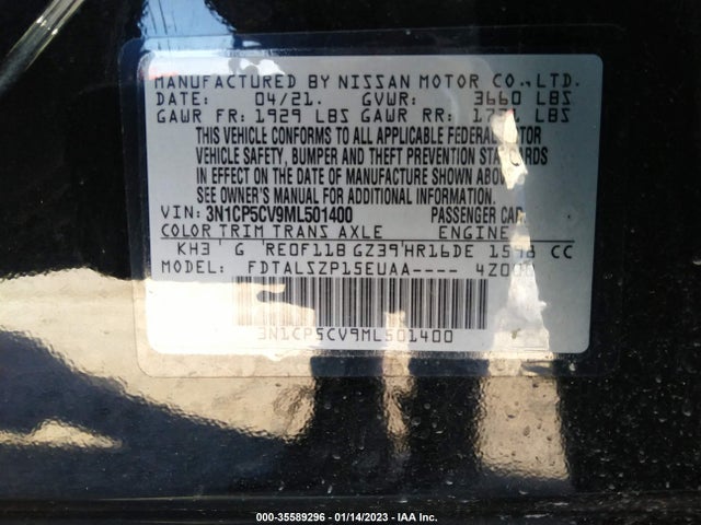 2021 Nissan Kicks, VIN: 3N1CP5CV9ML501400
