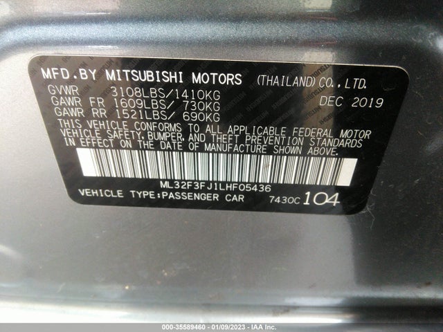 ML32F3FJ1LHF05436 Mitsubishi MIRAGE G4