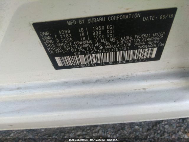 4S3GTAB62J3751551 Subaru Impreza Premium