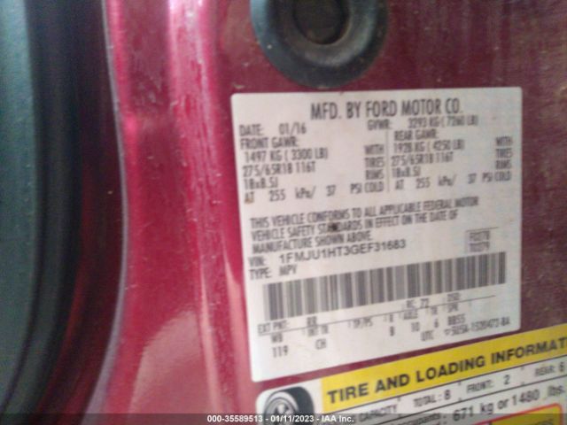 1FMJU1HT3GEF31683 Ford Expedition Xlt/king Ranch