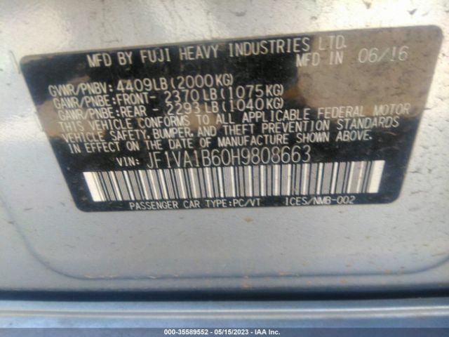 JF1VA1B60H9808663 Subaru WRX
