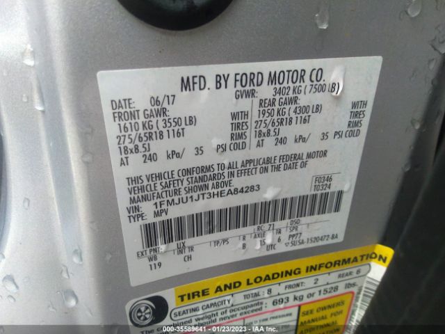 1FMJU1JT3HEA84283 Ford Expedition Xlt/king Ranch
