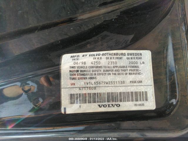 YV1LS5679W2551138 Volvo S70 Glt