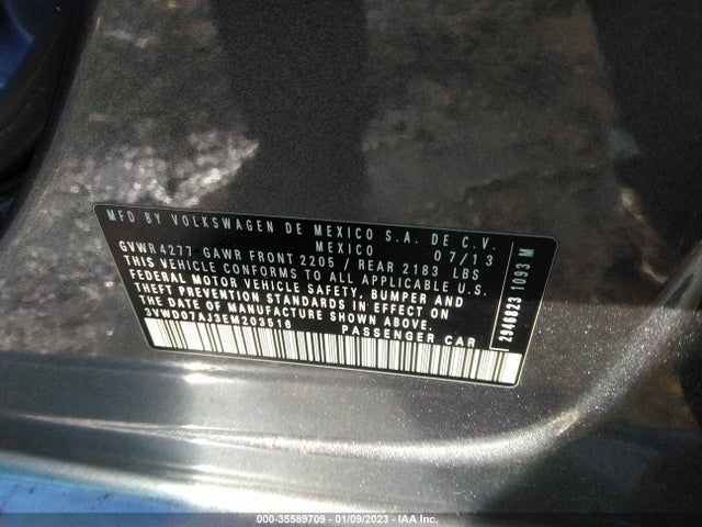 2014 VOLKSWAGEN JETTA SEDAN SE W/CONNECTIVITY VIN: 3VWD07AJ3EM203516