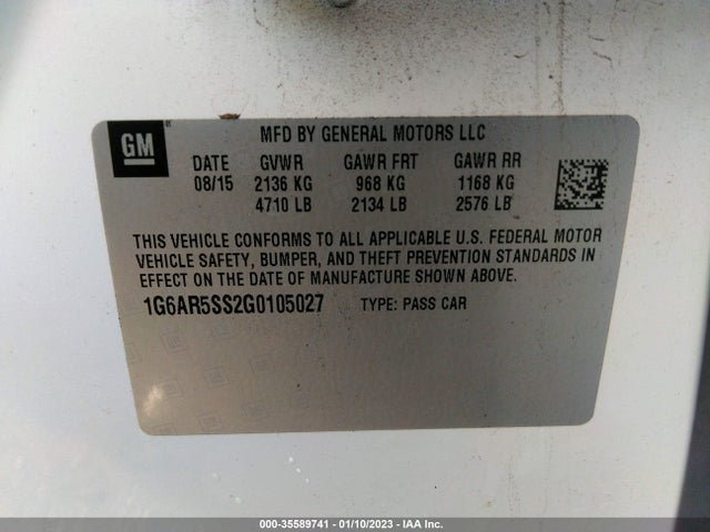 2016 Cadillac CTS, VIN: 1G6AR5SS2G0105027