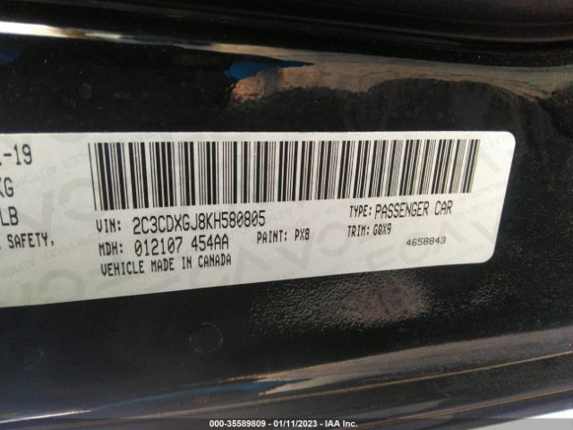 2C3CDXGJ8KH580805 Dodge Charger Scat Pack