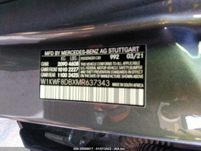 W1KWF8DBXMR637343 Mercedes-Benz C-class C 300
