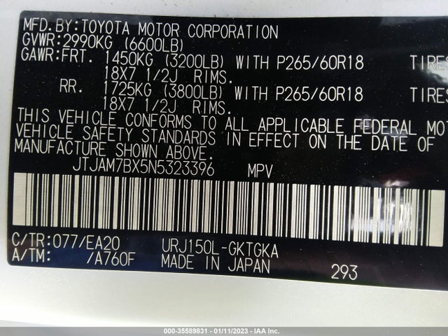 JTJAM7BX5N5323396 Lexus Gx Gx 460 Premium