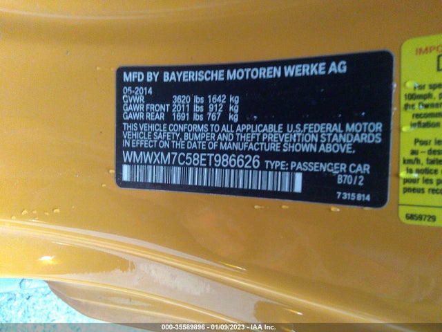 WMWXM7C58ET986626 Mini Cooper Hardtop S