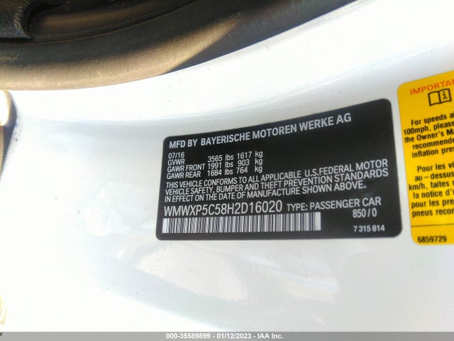 2017 Mini Hardtop, VIN: WMWXP5C58H2D16020