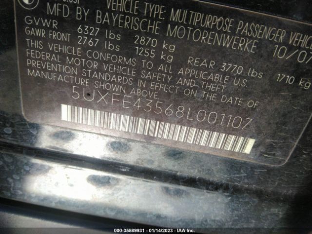5UXFE43568L001107 BMW X5 3.0SI