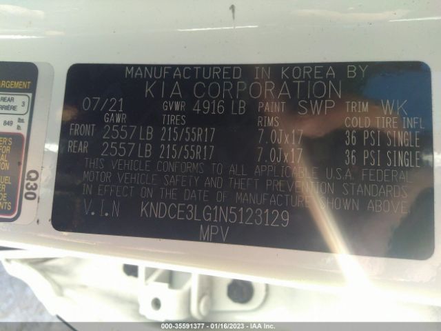 KNDCE3LG1N5123129 KIA Niro Ev Ex Premium