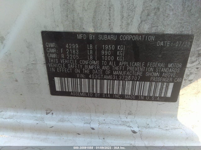 2020 Subaru Impreza, VIN: 4S3GTAM63L3726707