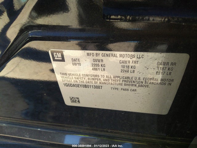 Cadillac CTS SEDAN 2011 1G6DA5EY8B0113887 Image 10