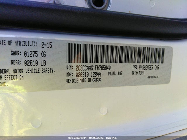 2015 Chrysler 300, VIN: 2C3CCAAG1FH785840