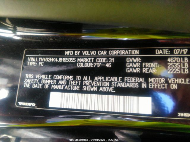 LYV402HK4JB165055 Volvo S60 INSCRIPTION