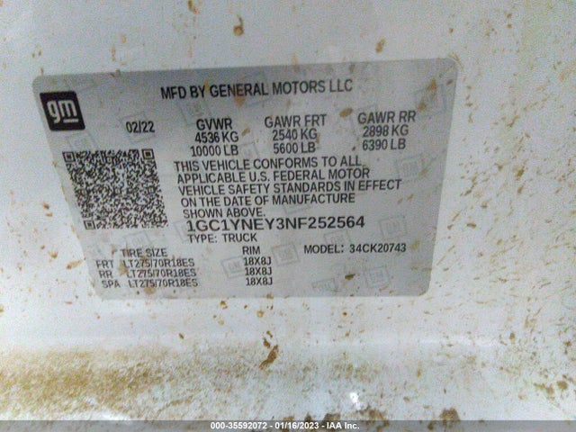 Chevrolet Silverado 2500hd Lt 2022 1GC1YNEY3NF252564 Image 9