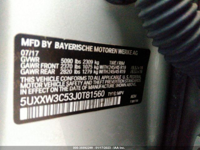 5UXXW3C53J0T81560 BMW X4 Xdrive28i