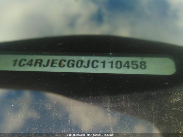 1C4RJECG0JC110458 Jeep Grand Cherokee High Altitude