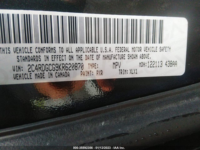 Dodge Grand Caravan Sxt 2019 2C4RDGCG9KR620870 Image 10