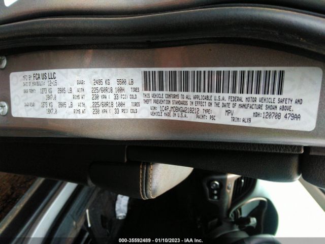 1C4PJMDBXGW218212 Jeep Cherokee Limited
