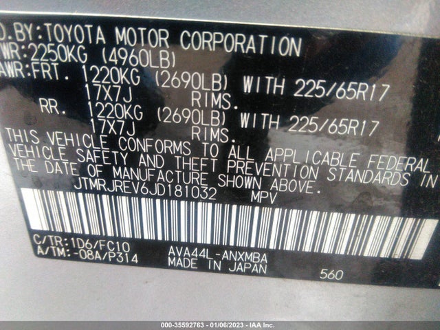 2018 Toyota RAV4, VIN: JTMRJREV6JD181032