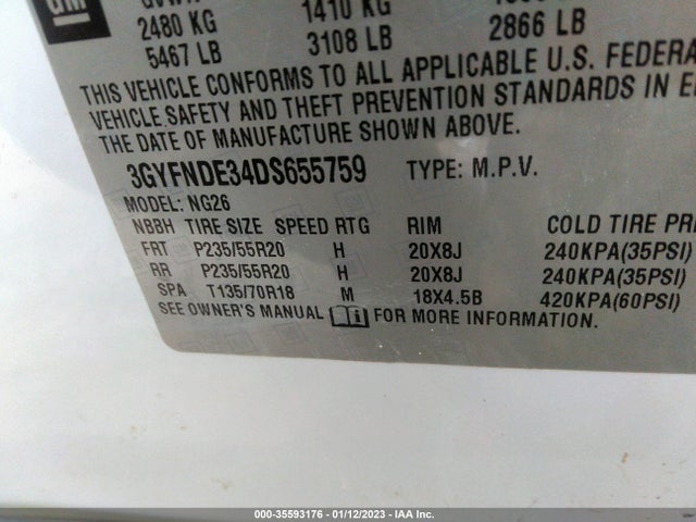3GYFNDE34DS655759 Cadillac Srx Performance Collection