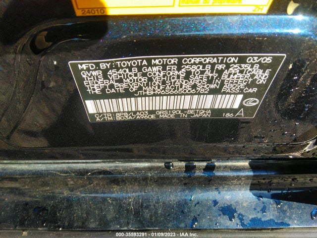 Lexus GS 2006 JTHBH96S665006782 Image 10