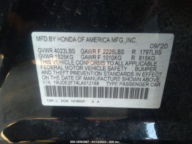 19UDE2F74LA012168 Acura Ilx Pkg