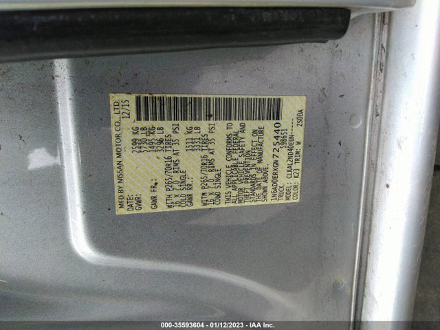 2016 Nissan Frontier, VIN: 1N6AD0ERXGN725440