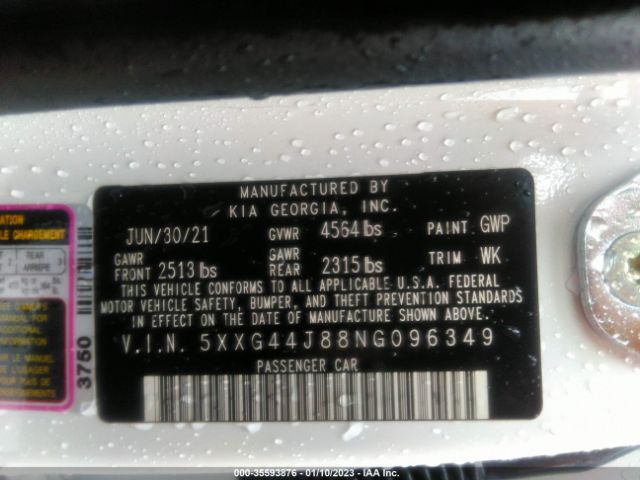 5XXG44J88NG096349 KIA K5 Gt