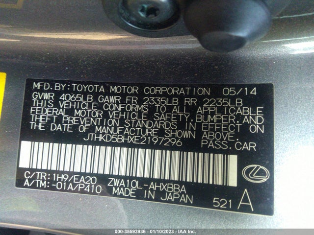 2014 Lexus CT, VIN: JTHKD5BHXE2197296